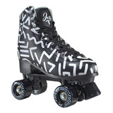 Patins Quad Tradicional Traxart Jolly Preto Abec-7 + Brinde