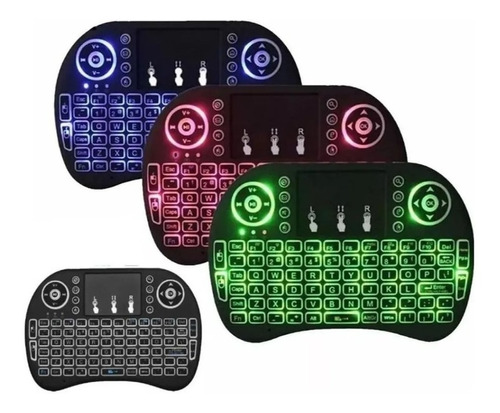 Mini Teclado Inalambrico Con Iluminación Rgb Mouse Touchpad