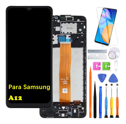 Pantalla Lcd Para Samsung A12 A125m A125f Original Con Marco