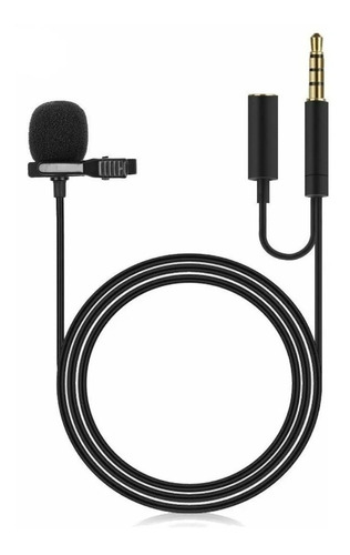 Microfono Corbatero Pro Lavalier Plug 3,5 + Conector Auricul