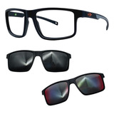 Oculos Mormaii 6127 Swap 5 Apj Com 2 Clipons Cinza E Red