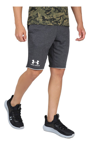 Short Entrenamiento Under Armour Rival Terry Hombre En Gris 