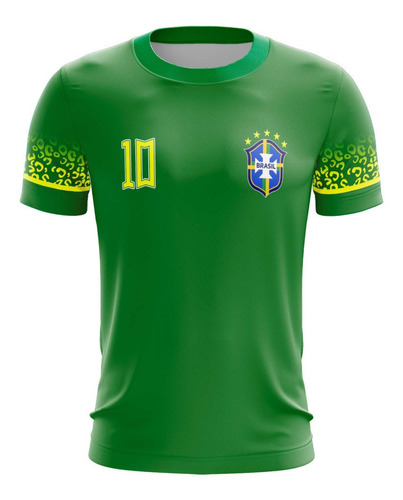 Camisa Camiseta M/c Seleção Brasil Copa Hexa 2022  R 07 Uv50