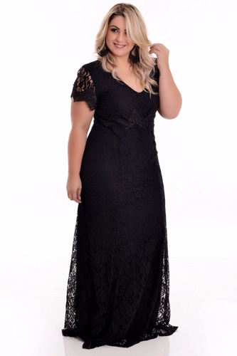 Vestido Plus Size Renda Longo Festacasamento, Formatura L034