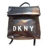 Backpack Dkny Negra Polivinil Expandible 100% Original