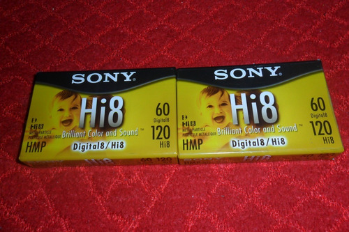 Cassettes Sony 8mm, Digital 8 2 Piezas Nuevos Sellados