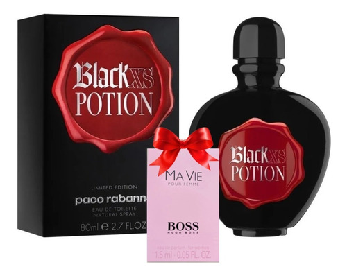 Black Xs Potion Paco Rabanne 80ml Dama Original + Regalo