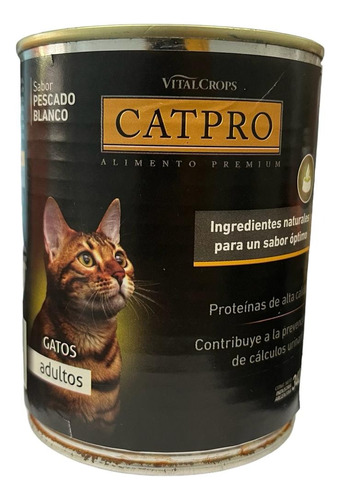 Alimento Húmedo Premium Catpro X 6 Latas De 340g Para Gatos