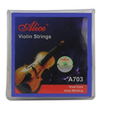 Alice A703 Encordadura Juego Cuerdas Violin 4/4 Borla Acero