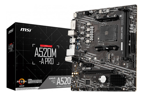 Tarjeta Madre Msi A520m-a Pro Socket Am4 Ddr4 Micro Atx