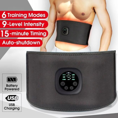 Estimulador Muscular Abdominal Elétrico Recarregável Usb D