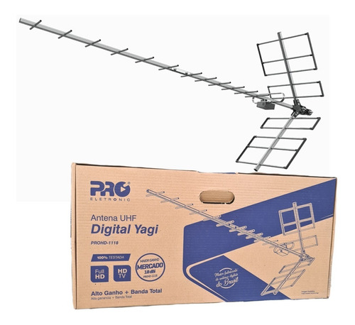 Antena Digital Uhf Yagi Hdtv Alto Ganho Prohd-1118