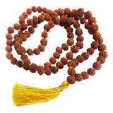 Cordão Sagrado Japamala 108 Contas Semente De Rudraksha 6mm