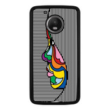 Fundas Protector Para Motorola Moto Colores Mujer Rayas