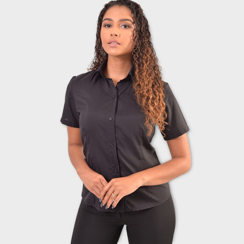 Camisete Manga Curta Gabardine Elegance Direto De Fábrica