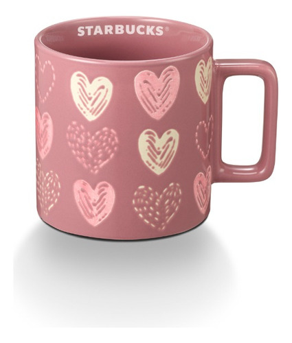 Taza Starbucks Corazones San Valentín Original