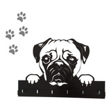 Porta Llaves Y Correas De Perro | Pug