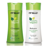 Shampoo + Balsam Biferdil 100% Vegano Con Keratina Vegetal