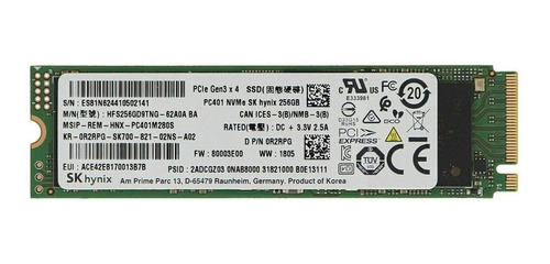 Disco Solido M.2 Nvme 256gb Hynix Pcie / Garantía Cuo