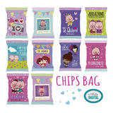 Kit Digital Diseños Chips Bags San Valentin 14 De Febrero