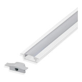 Calha De Led Embutir 2m Slim Aluminio P/ Moveis Gesso Sanca