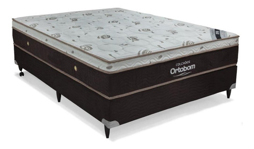 Cama Box Sleep King Molas Ensacadas Casal 138x188x68 Marrom