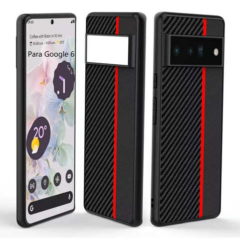 Funda Para Google Pixel 6 Pro 7 Pro Fiber Carbon Raya Color