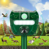 Repelente Solar De Animales Con Sensor De Movimiento Y Luz E