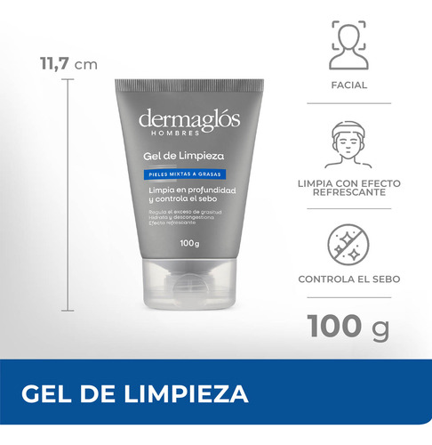 Dermaglós Hombres Gel De Limpieza 100 Gr