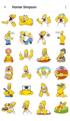 Planilla De Stickers Simpsons Mod 3 Aprox 28cm