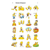 Planilla De Stickers Simpsons Mod 3 Aprox 28cm