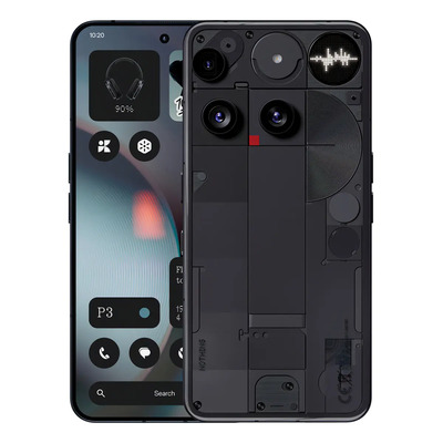 Nothing Phone (3) 12gb Ram 256gb Rom Teléfono 5g Smartphone Snapdragon 8s Gen 4 Pantalla 6.67'' 120hz 4500nits 50mp Triples Cámaras Ip68 Esim Nfc Color Negro | Meses sin interés