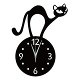 Reloj De Pared Con Forma De Gato Para Habitación Infantil