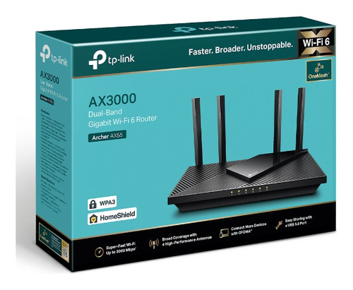 Router Tp-link Archer Ax55 Gigabit Dual Band Ax3000 Wifi 6