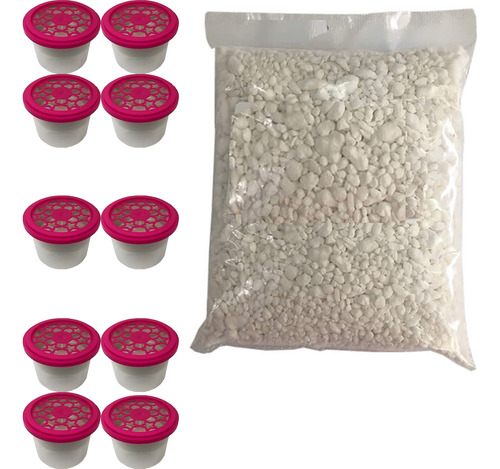 10 Pote Anti Mofo Rosa Com Cloreto De Cálcio 2kg