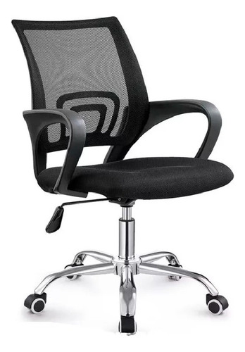 Silla Escritorio Mti Ernomica Oficina Pc Sillon Negro Mesh