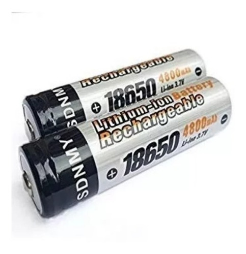 2 Pilas Batería Recargable 18650 De 4800 Mah 3.7v Sdnmy