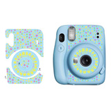 Adesivo Estrelas Para Câmera Instax Mini 11 - Fundo Azul