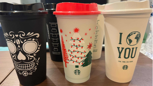 Lote Vasos Y Taza Starbucks