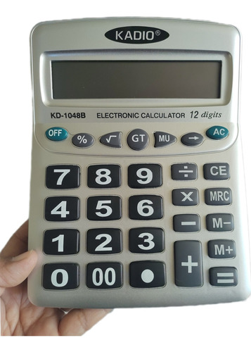 Calculadora 12 Dígitos Kadio Botones Y Numeros Grandes