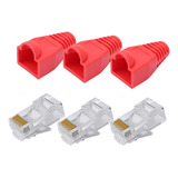 Plug Rj45 Cat 5 Paquete Por 100 Unidades+ 100 Botas