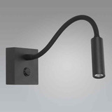 Aplique Velador Flexible Con Interruptor Negro Flex Ap Gmge