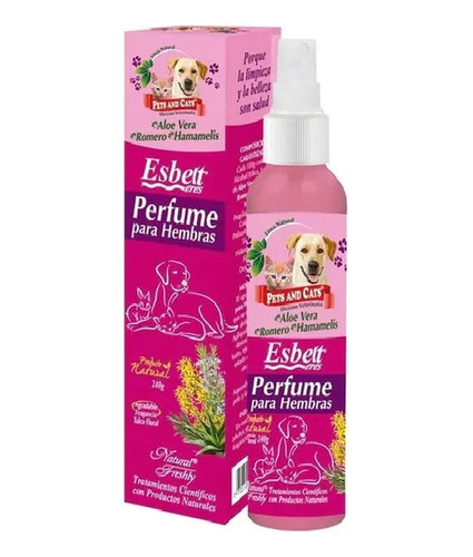 Perfume Para Mascotas Hembra Esbelt- 240 Ml- Perros Y Gatos