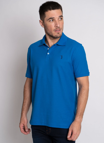 Camisa Polo Aleatory Piquet Light Azul