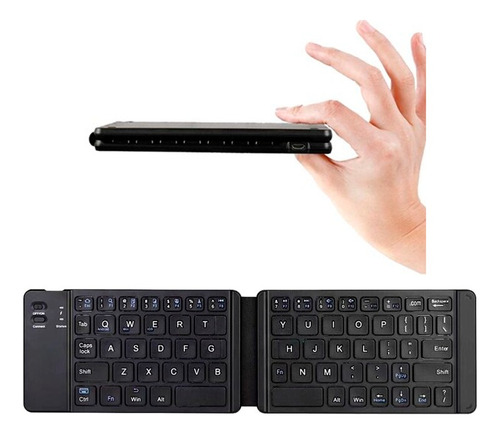 Teclado Plegable Pequeño Ultra Delgado Bluetooth Para Tablet