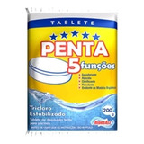 Pastilha Tablete De Cloro Hcl Penta 5 Em 1 P/ Piscina 200g