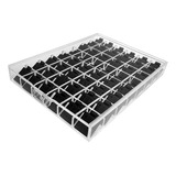 Caja Broquel Acrílico 3mm (48 Espacios) Incluye 48 Blister