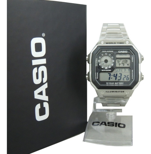 Relógio Casio Masculino Ae-1200whd-1avdf - Hora Mundial Nfe