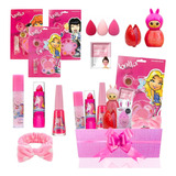 Combo Kit Maquiagem Infantil 9 Itens C/ Esmalte