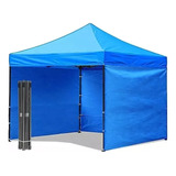 Carpa Toldo Medida 3x3 Con Paredes, Color Azul Y Blanco